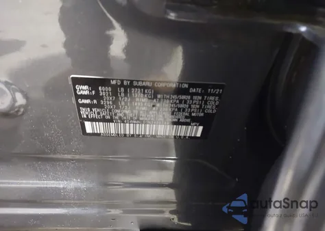 2022 Subaru Ascent Limited z USA, uszkodzony, nr VIN 4S4WMALD1N3408544